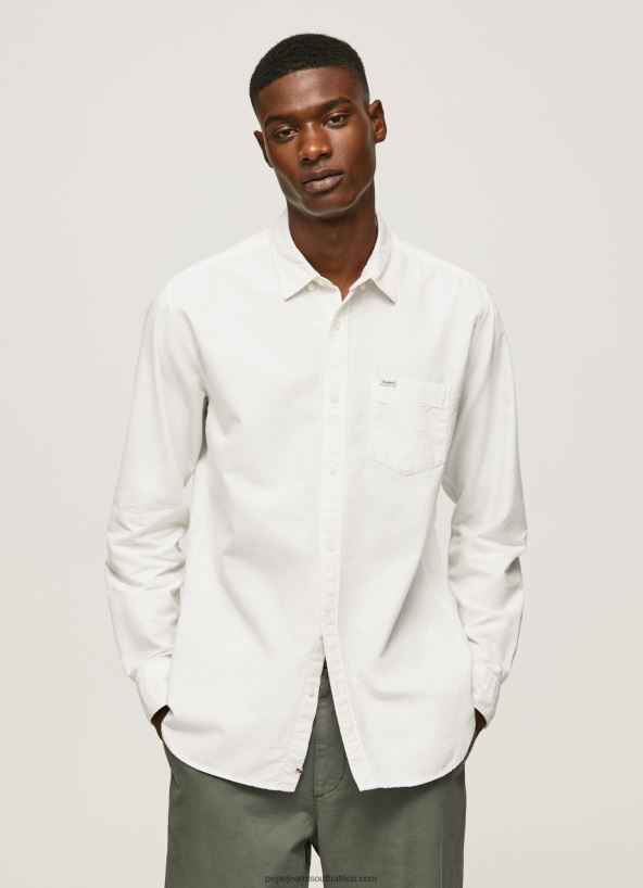 White Fabio Regular Fit Oxford Shirt Pepe Jeans L20F2F1031 Men - Image 1