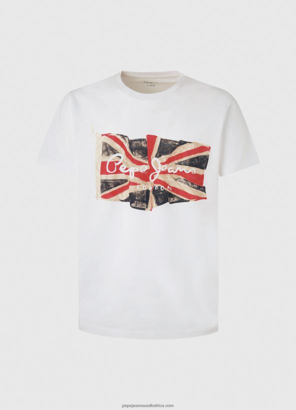 White Flag Logo N Waving Flag T-Shirt Pepe Jeans L20F2F1014 Men - Image 5