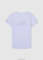 White Flag Logo T-Shirt Pepe Jeans L20F2F1606 Boy - Image 2