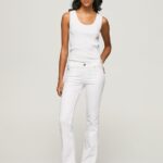 White Flare Slim Trousers Pepe Jeans L20F2F310 Women