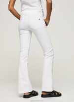 White Flare Slim Trousers Pepe Jeans L20F2F310 Women - Image 4