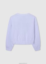 White Heart Print Jumper Pepe Jeans L20F2F1411 Girl - Image 2