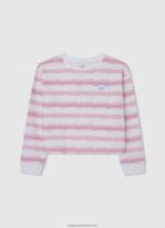 White Heart Print Jumper Pepe Jeans L20F2F1411 Girl - Image 5