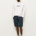 White High Density Logo Jumper Pepe Jeans L20F2F903 Men