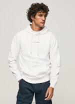 White Hooded Cotton Jumper Pepe Jeans L20F2F910 Men