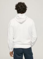White Hooded Cotton Jumper Pepe Jeans L20F2F910 Men - Image 4