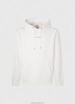 White Hooded Cotton Jumper Pepe Jeans L20F2F910 Men - Image 5