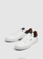 White Kenton Court Combined Sneakers Pepe Jeans L20F2F1238 Men - Image 2