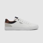 White Kenton Court Combined Sneakers Pepe Jeans L20F2F1238 Men