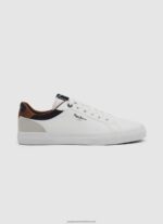 White Kenton Court Combined Sneakers Pepe Jeans L20F2F1238 Men