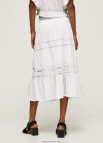 White Laced Skirt Pepe Jeans L20F2F487 Women - Image 4