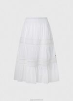 White Laced Skirt Pepe Jeans L20F2F487 Women - Image 5