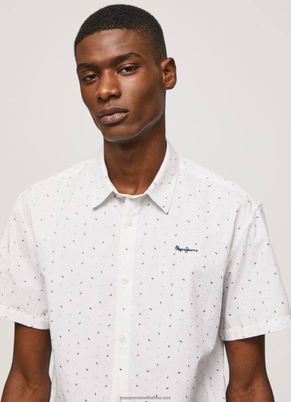 white_lindenberg_short_sleeved_shirt_pepe_jeans_l20f2f1063_men.jpg White Lindenberg Short Sleeved Shirt Pepe Jeans L20F2F1063 Men - Image 1