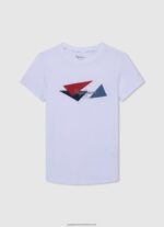 White Logo Basic T-Shirt Pepe Jeans L20F2F1607 Boy - Image 4