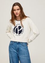 White Logo Print Cotton Jersey Pepe Jeans L20F2F253 Women - Image 3