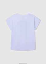 White Logo Print T-Shirt Pepe Jeans L20F2F1452 Girl - Image 2