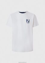 White Logo Print T-Shirt Pepe Jeans L20F2F953 Men - Image 5