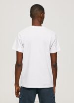 White Logo Print T-Shirt Pepe Jeans L20F2F974 Men - Image 4