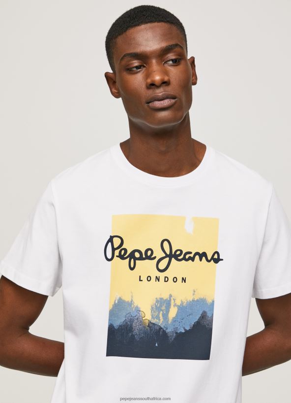white_logo_print_t_shirt_pepe_jeans_l20f2f974_men.jpg White Logo Print T-Shirt Pepe Jeans L20F2F974 Men - Image 1