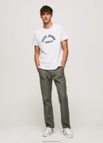 White Logo Print T-Shirt Pepe Jeans L20F2F982 Men - Image 2