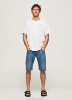 White Logo Print T-Shirt Pepe Jeans L20F2F997 Men - Image 2