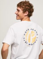 White Logo Print T-Shirt Pepe Jeans L20F2F997 Men - Image 3