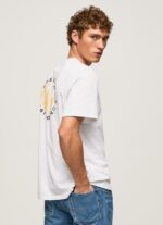 White Logo Print T-Shirt Pepe Jeans L20F2F997 Men - Image 4