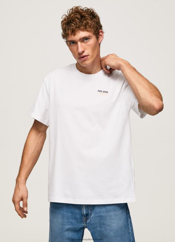 white_logo_print_t_shirt_pepe_jeans_l20f2f997_men.jpg White Logo Print T-Shirt Pepe Jeans L20F2F997 Men - Image 1