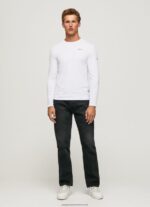 White Long-Sleeved Cotton T-Shirt Pepe Jeans L20F2F1007 Men - Image 2