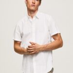 White Lothersdale Short Sleeved Shirt Pepe Jeans L20F2F1069 Men