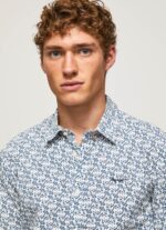 White Lou Slim Fit Poplin Shirt Pepe Jeans L20F2F1070 Men - Image 3