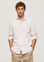 White Lynton Regular Fit Oxford Shirt Pepe Jeans L20F2F1034 Men