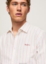White Lynton Regular Fit Oxford Shirt Pepe Jeans L20F2F1034 Men - Image 3