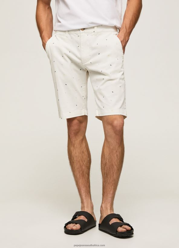 White Mc Queen Print Chino Shorts Pepe Jeans L20F2F1116 Men - Image 2