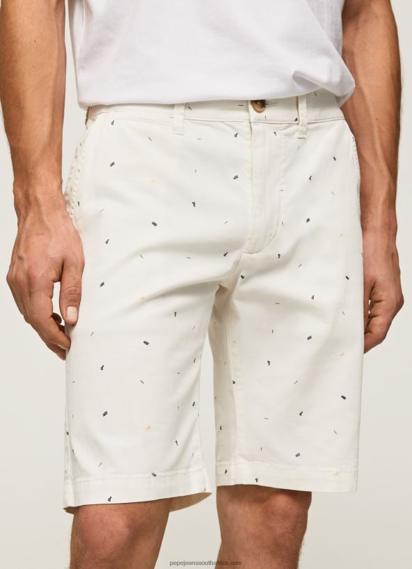 White Mc Queen Print Chino Shorts Pepe Jeans L20F2F1116 Men - Image 3