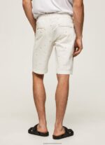 White Mc Queen Print Chino Shorts Pepe Jeans L20F2F1116 Men - Image 4