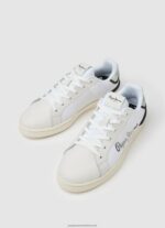 White Milton Mesh Combined Sneakers Pepe Jeans L20F2F612 Women - Image 3