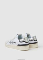 White Milton Mesh Combined Sneakers Pepe Jeans L20F2F612 Women - Image 4