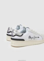 White Milton Mesh Combined Sneakers Pepe Jeans L20F2F612 Women - Image 5