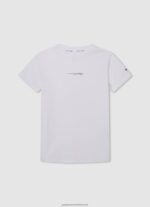 White Motorcycle Print T-Shirt Pepe Jeans L20F2F1644 Boy - Image 3