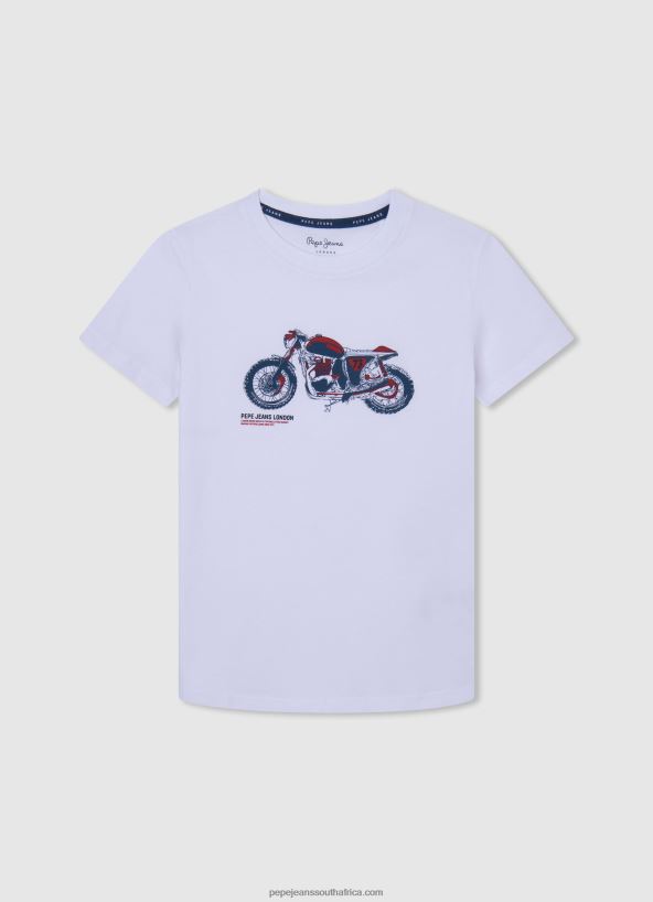 white_motorcycle_print_t_shirt_pepe_jeans_l20f2f1644_boy.jpg White Motorcycle Print T-Shirt Pepe Jeans L20F2F1644 Boy - Image 1