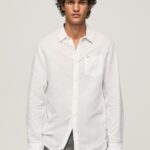 White Parker Long Sleeved Shirt Pepe Jeans L20F2F1073 Men