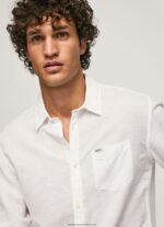 White Parker Long Sleeved Shirt Pepe Jeans L20F2F1073 Men - Image 3