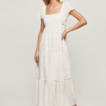 White Peri Cotton Dress Pepe Jeans L20F2F217 Women