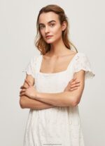 White Peri Cotton Dress Pepe Jeans L20F2F217 Women - Image 3