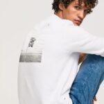 White Photo Print Jumper Pepe Jeans L20F2F867 Men