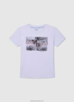 White Photo Print T-Shirt Pepe Jeans L20F2F1457 Girl