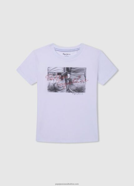 White Photo Print T-Shirt Pepe Jeans L20F2F1457 Girl
