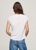 White Photo Print T-Shirt Pepe Jeans L20F2F410 Women - Image 4
