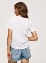 White Photo Print T-Shirt Pepe Jeans L20F2F429 Women - Image 4